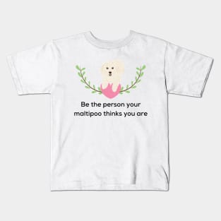 Maltipoo Mom and Dad Quotes Kids T-Shirt